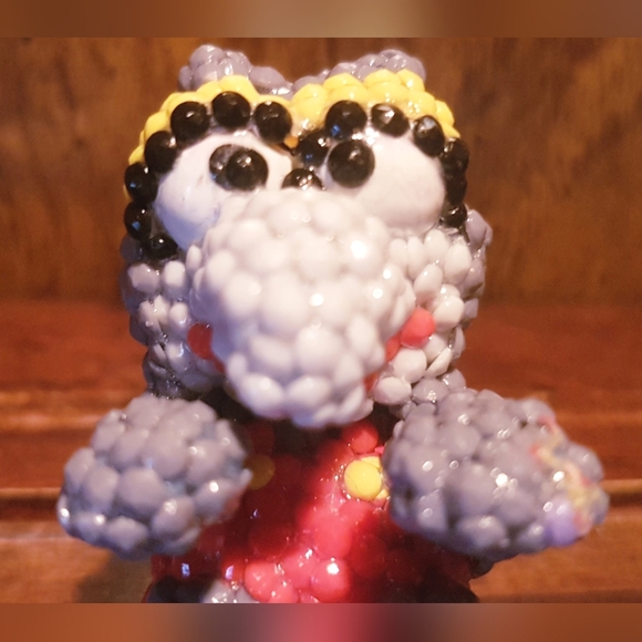 1986 Muppet Babies Gonzo Figure Beaded Upcycled Hand Crafted McDonald's Toy - Picture 3 of 10